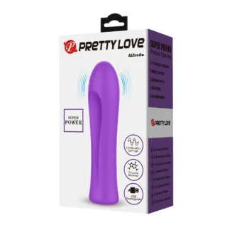 Міні-вібратор PRETTY LOVE Alfreda 12 режимів, фіолетовий, 10.2 х 2.6 см - Зображення 8