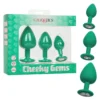 Зображення Набір анальних пробок Cheeky Gems 3 розміру, зелені
