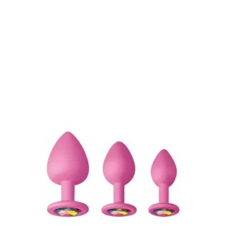 Alternative view of Набір анальних пробок силікон NS Novelties GLAMS SPADES TRAINER KIT PINK