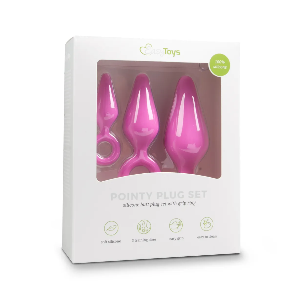 Набір анальних пробок Easytoys Pink Buttplugs With Pull Ring - Set 6 Набір анальних пробок Easytoys Pink Buttplugs With Pull Ring - Set - Зображення 4