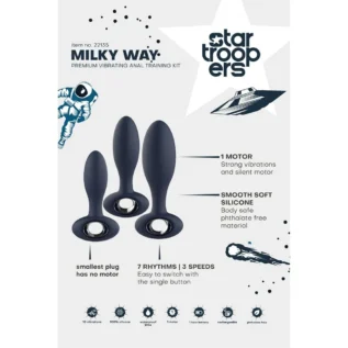 Набір анальних стимуляторів, S, M, L, Dream Toys Startroopers Milky Way, два з вібрацією, синій 31 Набір анальних стимуляторів, S, M, L, Dream Toys Startroopers Milky Way, два з вібрацією, синій - Зображення 14