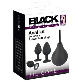 Набір Black Velvet анальні пробки та анальний душ, 4 предмети, чорного кольору 17 Набір Black Velvet анальні пробки та анальний душ, 4 предмети, чорного кольору - Зображення 8