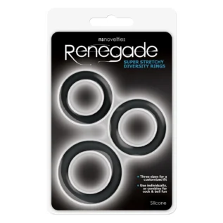 Набор эрекционных колец для пениса NS Novelties Renegade черный