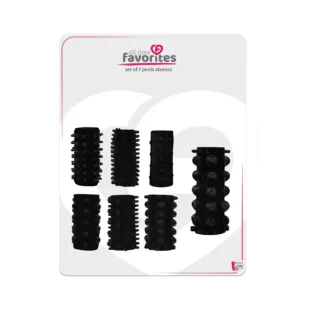 Насадки на пеніс DreamToys All Time Favorites, набір, чорного кольору