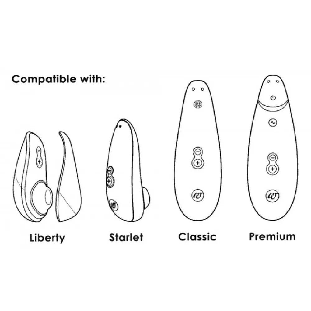 Змінні насадки на Womanizer Premium та Classic сірі, розмір М 5 Змінні насадки на Womanizer Premium та Classic сірі, розмір М - Зображення 3
