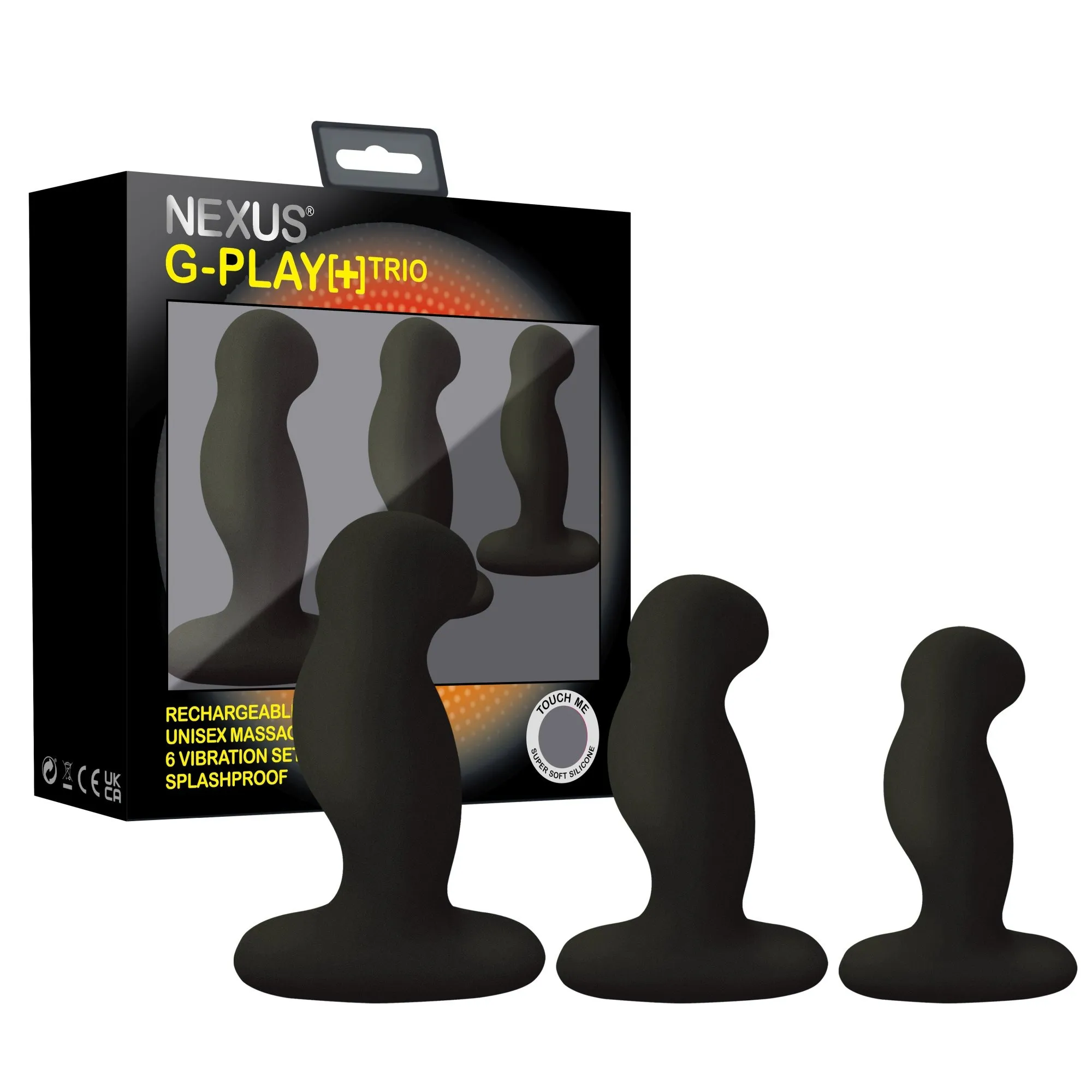 Набір вібраторів унісекс Nexus G-Play Trio Plus S/M/L, чорний 6 Набір вібраторів унісекс Nexus G-Play Trio Plus S/M/L, чорний - Зображення 4