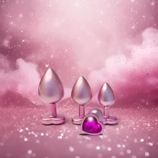 Набір із трьох анальних пробок Dream Toys Gleaming Love, розміри S, M, L, перламутрово-рожевий - Зображення 7