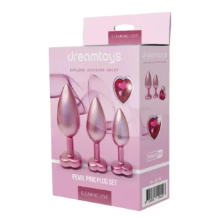 Alternative view of Набір із трьох анальних пробок Dream Toys Gleaming Love, розміри S, M, L, перламутрово-рожевий