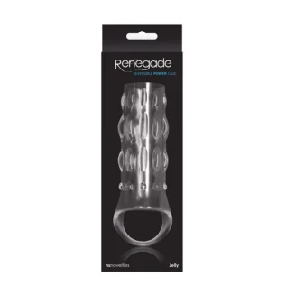Насадка на пеніс, ребриста з відкритою головкою NS Novelties Renegade Power Cage, прозорий