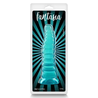 Прозорий фалоімітатор із присоскою NS Novelties Fantasia бірюзовий