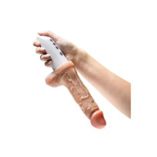 Вібратор на підставці Blush Dr. Skin Dr. Hammer з фрикціями та функцією нагрівання, з пультом - Зображення 5