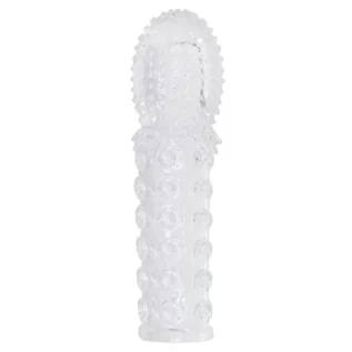 Рельєфна насадка на член You2Toys Crystal Skin Verlangerung із закритою головкою, прозора