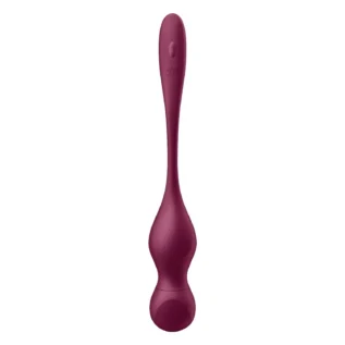 Кульки Кегеля з вібрацією Satisfyer Love Birds Vary та змінними вантажами, бордові - Зображення 3