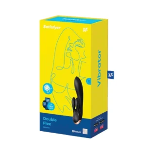 Смарт вібратор кролик Satisfyer Double Flex Connect App Black - Зображення 4