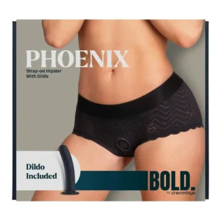 Alternative view of Страпон на мереживних трусиках Dream Toys Bold Phoenix, S, чорний, 15,5 × 3 см
