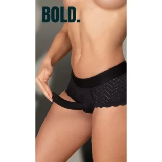 Страпон на мереживних трусиках Dream Toys Bold Phoenix, S, чорний, 15,5 × 3 см - Зображення 12
