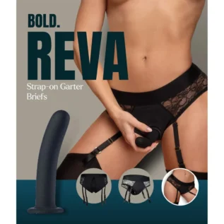 Alternative view of Страпон із трусиками-підв'язками Dream Toys Bold Reva, чорний, розмір S