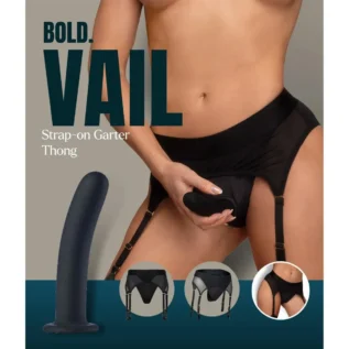 Alternative view of Страпон із трусиками-підв'язками Dream Toys Bold Vail, чорний, розмір S