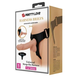 Жіночий страпон на трусиках Pretty Love Jerry з присоскою, реаліст, 21.8 х 4.6 см - Зображення 5