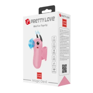 Стимулятор для клітора Pretty Love Magic Devil з сосанням та електростимуляцією, рожевий, 6.9 см - Зображення 11