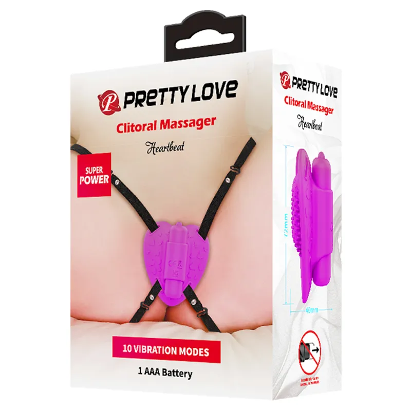 Стимулятор клітора метелик Pretty Love Heartbeat на ремінцях, фуксія, 10 режимів, 7.2 см 7 Стимулятор клітора метелик Pretty Love Heartbeat на ремінцях, фуксія, 10 режимів, 7.2 см - Зображення 5