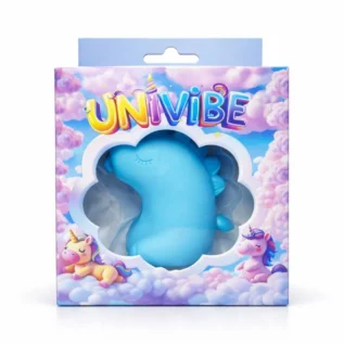 Стимулятор клітора з довгим обертовим язичком UNIVIBE Єдиноріг, 10 режимів, блакитний - Зображення 2