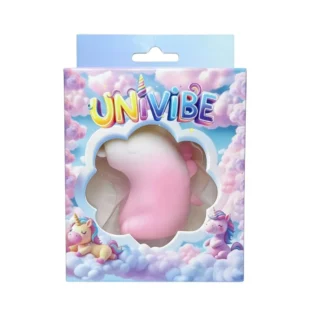 Стимулятор клітора з довгим обертовим язичком UNIVIBE Єдиноріг, 10 режимів, градієнт біло-рожевий - Зображення 2