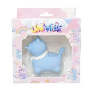 Стимулятор клітора з довгим обертовим язичком UNIVIBE Котик, 10 режимів, синій - Зображення 2