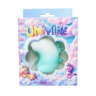 Стимулятор клітора з пульсацією UNIVIBE Єдиноріг, 5 режимів, градієнт біло-зелений - Зображення 2