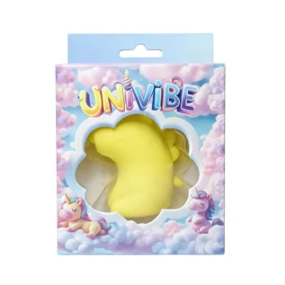 Стимулятор клітора з пульсацією UNIVIBE Єдиноріг, 5 режимів, жовтий - Зображення 2