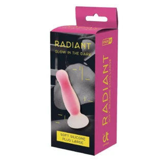 Анальна пробка люмінесцентна Dream Toys RADIANT Glow In The Dark рожева, L - Зображення 6