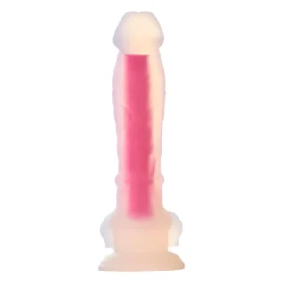 Фаллоімітатор люмінесцентний на присосці Dream Toys RADIANT Glow In The Dark рожевий - Зображення 5