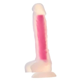 Фаллоімітатор люмінесцентний на присосці Dream Toys RADIANT Glow In The Dark рожевий - Зображення 2