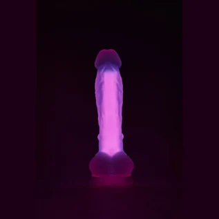 Фаллоімітатор люмінесцентний на присосці Dream Toys RADIANT Glow In The Dark рожевий