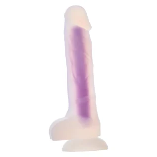 Фалоімітатор люмінесцентний на присосці Dream Toys RADIANT Glow In The Dark синій, М - Зображення 3