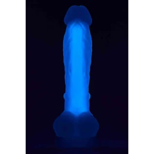 Фалоімітатор люмінесцентний на присосці Dream Toys RADIANT Glow In The Dark синій, М