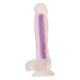 Фалоімітатор люмінесцентний на присосці Dream Toys RADIANT Glow In The Dark синій, М - Зображення 2