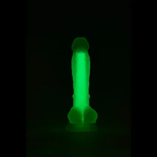Фаллоімітатор люмінесцентний на присосці Dream Toys RADIANT Glow In The Dark зелений, S
