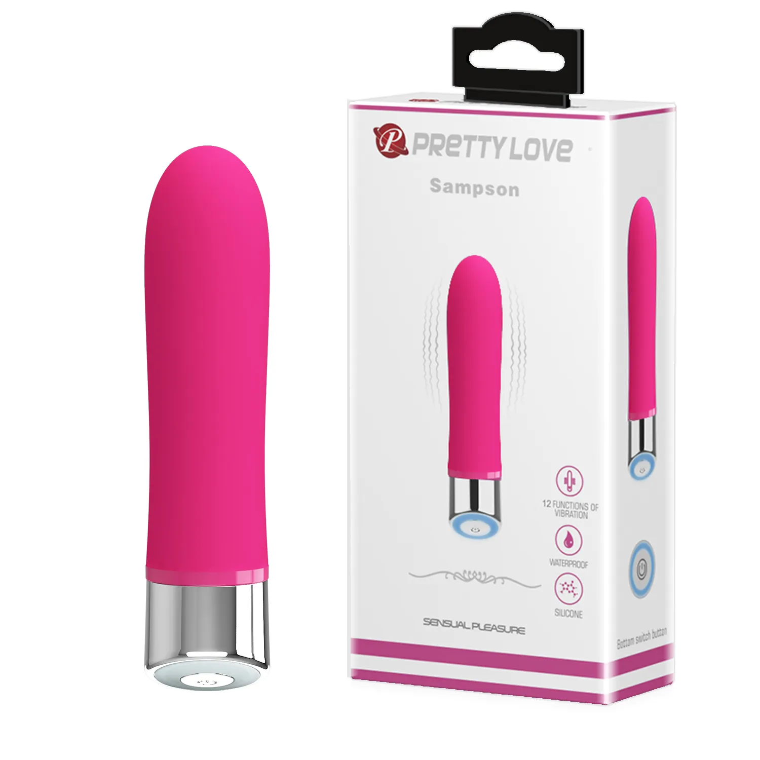 Вібратор міні PRETTY LOVE Sampson рожевий, 12.4 см 3 Вібратор міні PRETTY LOVE Sampson рожевий, 12.4 см