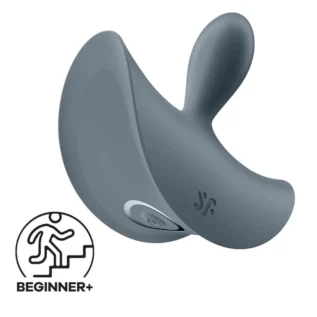 Тонка, краплинна пробка Satisfyer Booty Absolute Beginners 2 з вібрацією, сіра