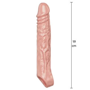 Насадка, що подовжує, на пеніс ToyJoy Get Real Extension Sleeve Large з петлею на мошонку, бежева 11 Насадка, що подовжує, на пеніс ToyJoy Get Real Extension Sleeve Large з петлею на мошонку, бежева - Зображення 4