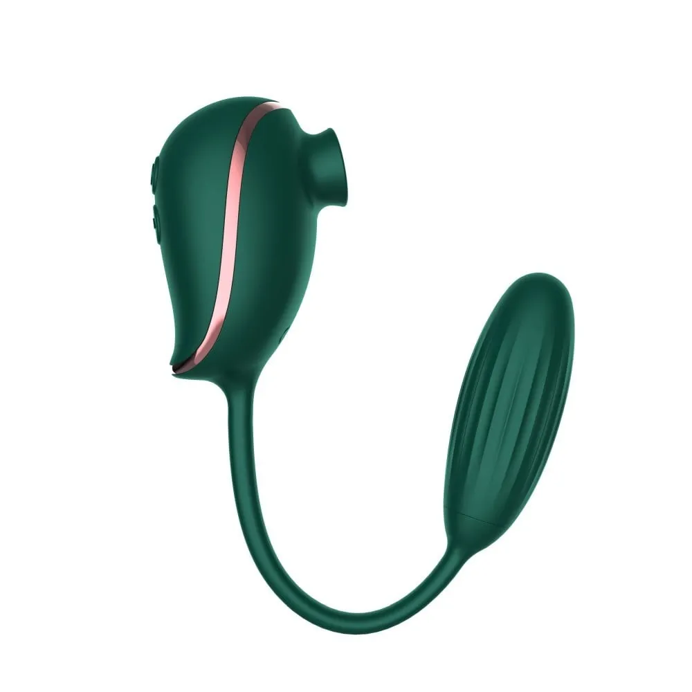 Вакуумний стимулятор із віброяйцем High End Suction Love Egg GREEN 4 Вакуумний стимулятор із віброяйцем High End Suction Love Egg GREEN - Зображення 2