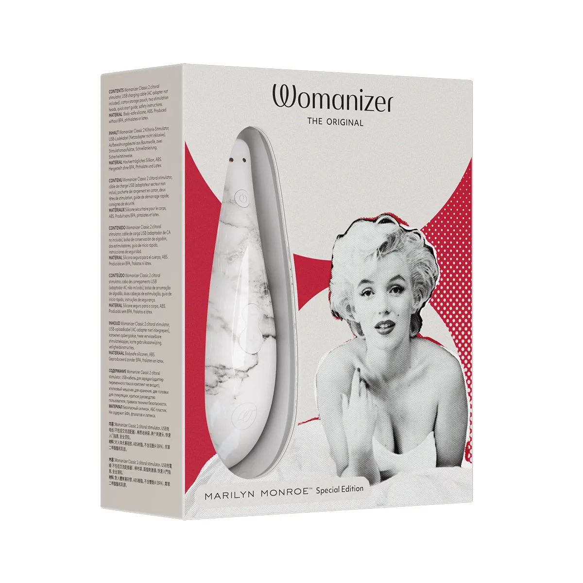 Вакуумний стимулятор клітора Womanizer Marilyn Monroe White Marble 28 Вакуумний стимулятор клітора Womanizer Marilyn Monroe White Marble - Зображення 26