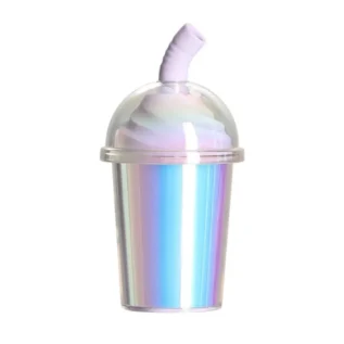 Alternative view of Вакуумний стимулятор у формі стаканчика з трубочкою BeYourLover Joy Cup голубий, 9.1 см х 4.6 см