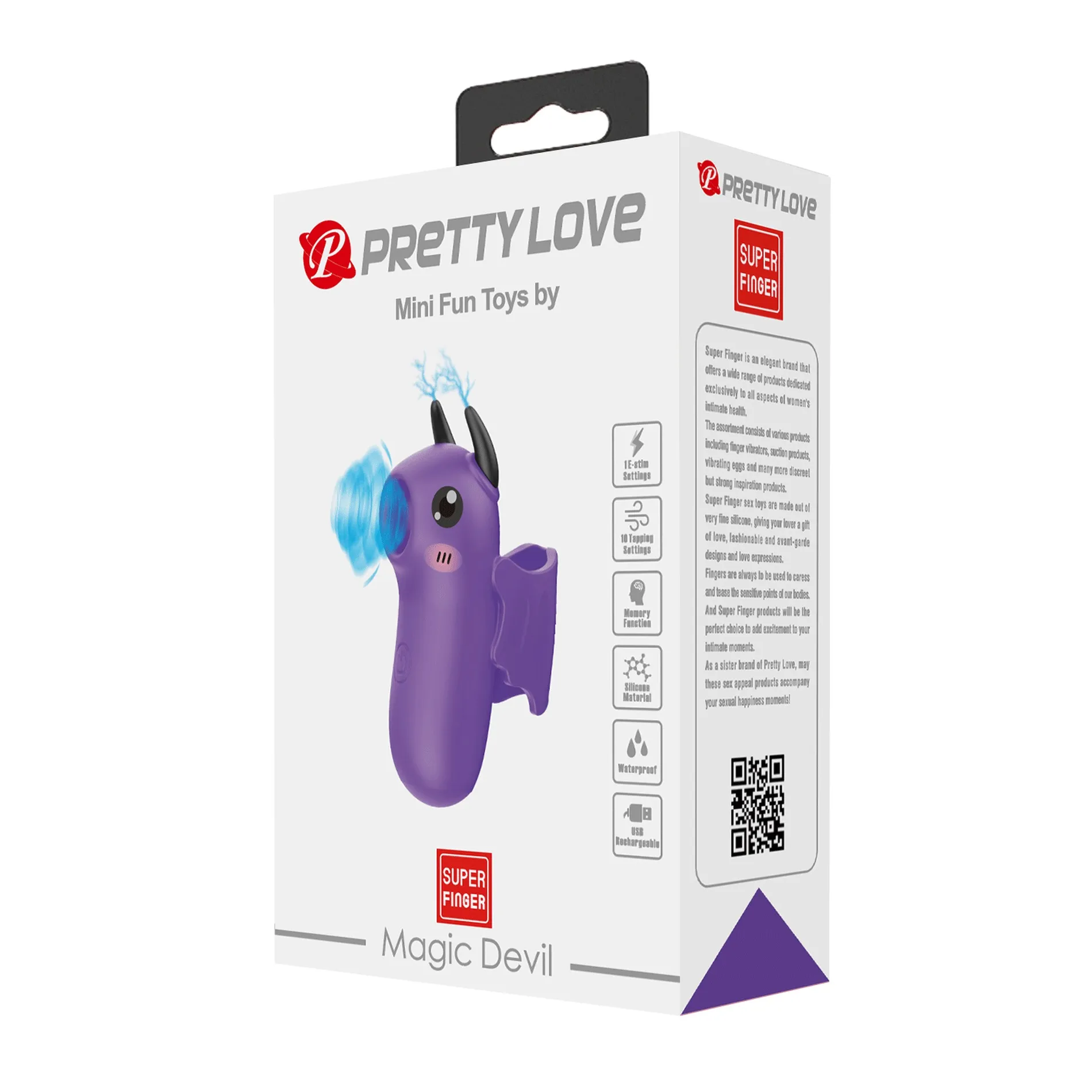 Стимулятор для клітора Pretty Love Magic Devil з смоктанням та електростимуляцією, фіолетовий, 6.9 см 13 Стимулятор для клітора Pretty Love Magic Devil з смоктанням та електростимуляцією, фіолетовий, 6.9 см - Зображення 11