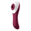 Вакуумний кліторальний стимулятор із вібрацією Satisfyer Dual Crush бордовий