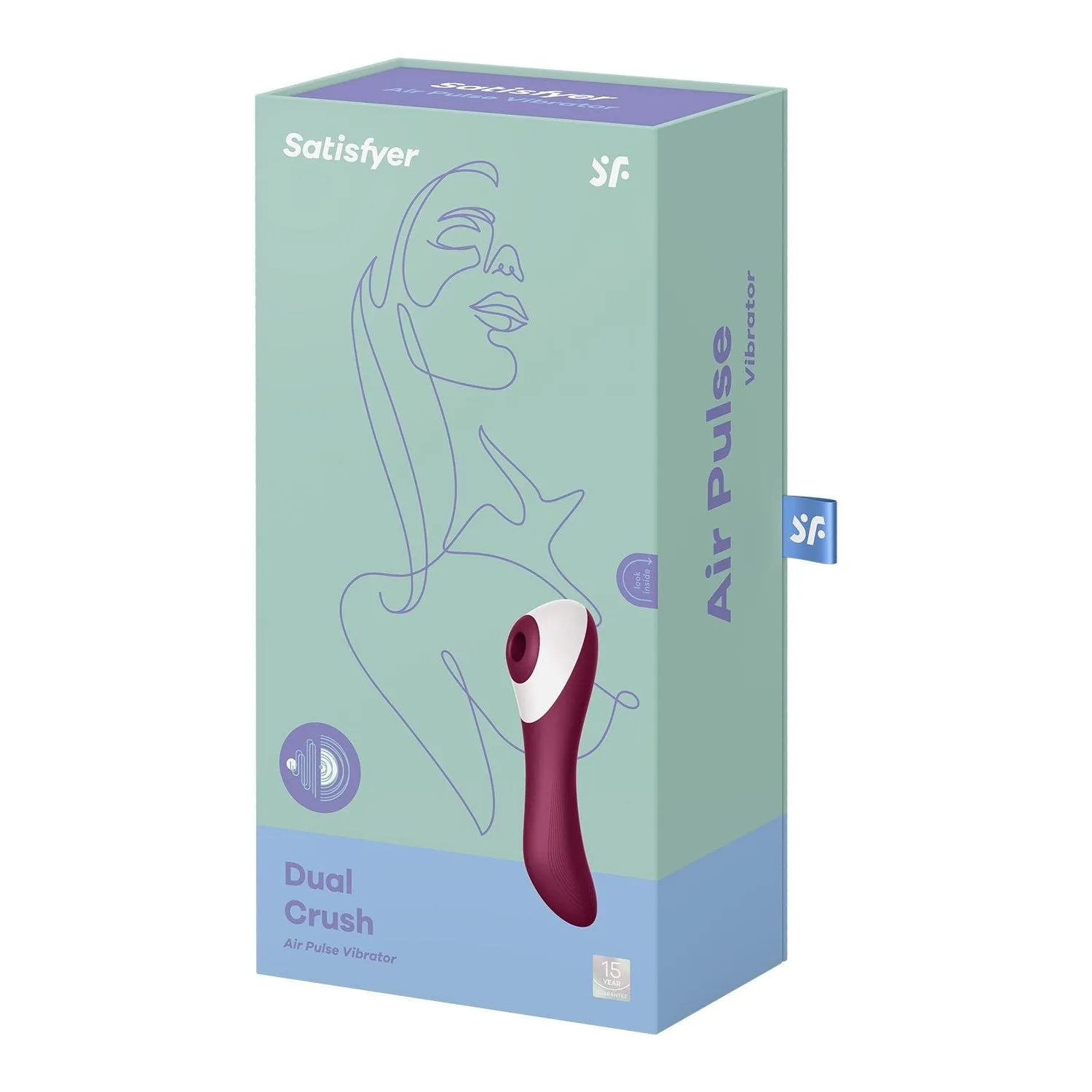 Вакуумний кліторальний стимулятор із вібрацією Satisfyer Dual Crush бордовий 7 Вакуумний кліторальний стимулятор із вібрацією Satisfyer Dual Crush бордовий - Зображення 5