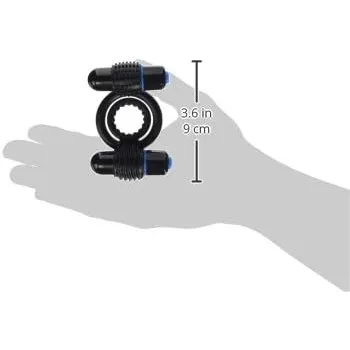 Ерекційне кільце з вібрацією Vibrating Double C-Ring - Black 4 Ерекційне кільце з вібрацією Vibrating Double C-Ring - Black - Зображення 2