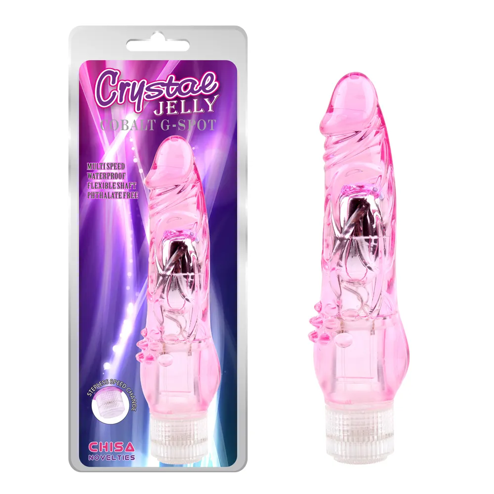 Вібратор із додатковою стимуляцією клітора Chisa Crystal Jellie на батарейках, рожевий 3 Вібратор із додатковою стимуляцією клітора Chisa Crystal Jellie на батарейках, рожевий