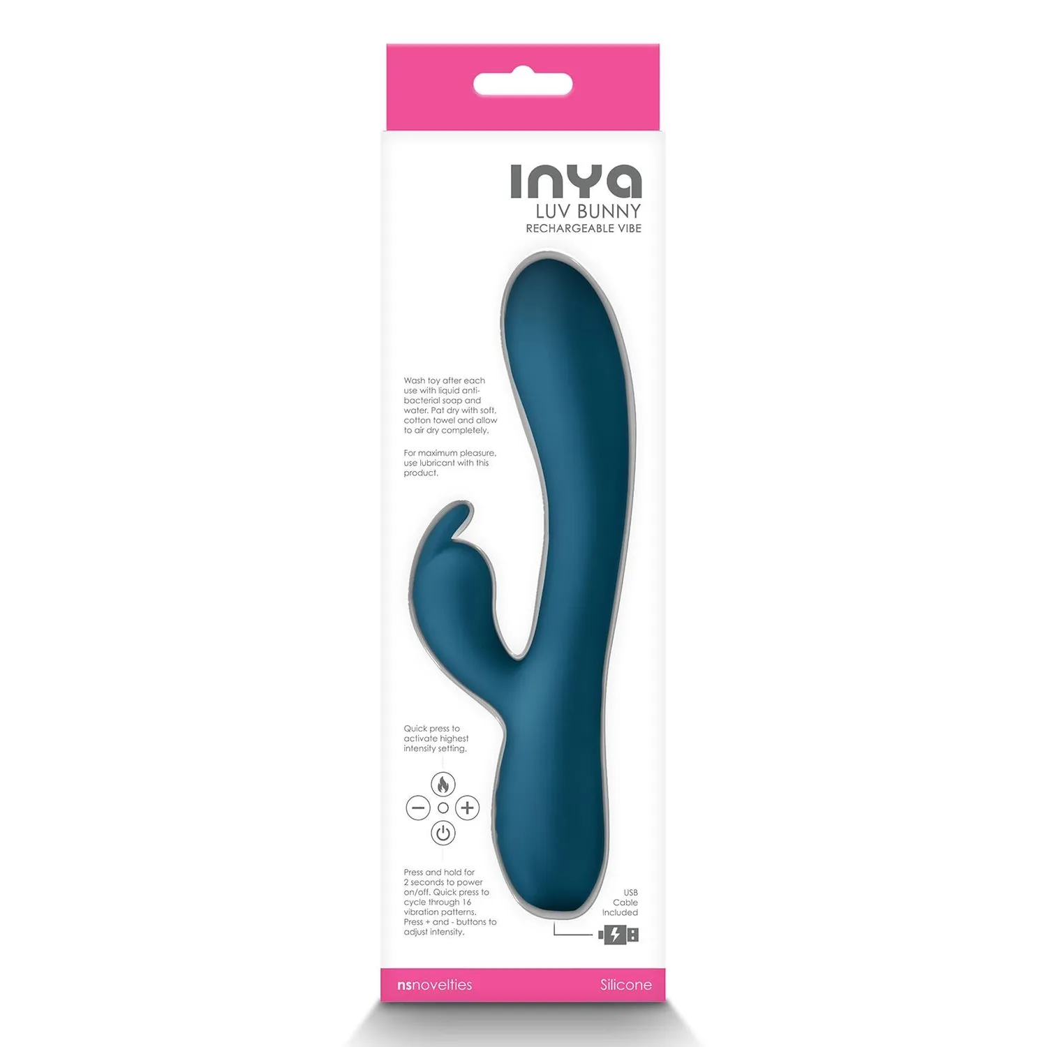 Вібратор кролик NS Novelties INYA LUV BUNNY DARK TEAL 6 Вібратор кролик NS Novelties INYA LUV BUNNY DARK TEAL - Зображення 4